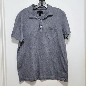 Banana Republic Wicking Pique Polo Blue Ice Short Sleeve Pocket Mens M
